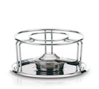 kela Rechaud para fondue de queso con quemador de pasta MAXI, calentador metálico cromado para fondue, recipiente para pasta combustible, calentador de alimentos