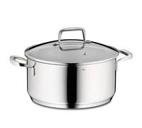 kela sartén 24 cm FLAVORIA, olla inducción 4,6 L, tapa de cristal con válvula de salida de vapor, escala interior, olla grande, sin revestimiento