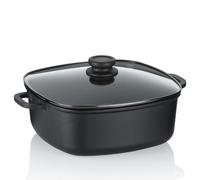 kela Sartén de 28 cm de borde alto ATURA, sartén de inducción con tapa de 6 l, fundición de aluminio con revestimiento cerámico, sartén para paella