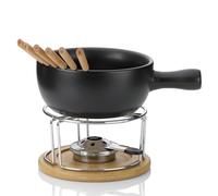 Kela Natura - Juego de Fondue de Queso, 10 Piezas, Color Negro