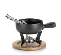 Kela Set de Fondue de Queso Country 10 pzas, Ceramic, Negro, 22,00x22,00x21,00 cm