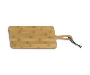 kela Tabla de cortar 52 x 18 x 1,5 cm COSMA, tabla para servir con asa, tabla de cortar de bambú grande, bandeja para servir, tabla de madera