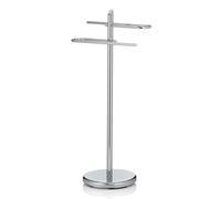 kela Toallero de pie de 88 cm, toallero con 2 barras, KEN, metal cromado, brillante