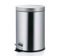 kela Cubo para cosméticos 3 l, cubo de basura con pedal MONACO, cubo de basura de acero inoxidable para baño con cubo interior y asa de transporte, mate