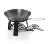kela Mini Wok Joy, Ø 18 cm, 0,35 L, acero, negro, con quemador de pasta y quemador, sin PFAS, 10059