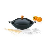 Kela Wok-SetAsia 5 pzas, Cast Iron, Negro, 36 x 36 x 10 cm