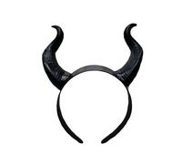 keland Chal de capa de plumas negras góticas con cuernos maléficos, disfraz de cuervo de Halloween (W-Negro)