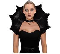 keland Collar Victoriano Capa Terciopelo Estola Bolero Accesorio Cosplay Vampiro Halloween (X-Negro)
