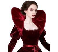 keland Reina de Corazones Disfraz Mujer Cuello Vampiro Queen of Hearts Collar (ZZ-Rojo)