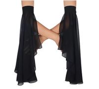 keland Un Par Romántico Goth Negro Guantes Largos de Encaje Grim Halloween Cosplay Accesorio (X-Negro)