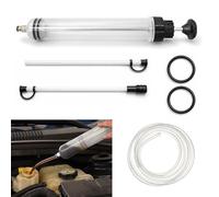 KELAV 500CC Bomba Extractora de Aceite, Jeringa de Succión de Aceite, Bomba Extractora de Líquido con 2 Mangueras, Oil Suction Syringe para Aceites de Transmisión Refrigerante