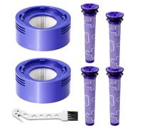 kelav 6 Filtros para Aspiradora con Cepillo para Dyson V6 V7 V8, 4 Prefiltros y 2 Filtros HEPA, Set de Recambio #965661-01#967478-01