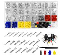 KELAV 813 Piezas Conectores Pines Kit, Terminales de Cable Eléctrico 1/1.5/1.8/2.2/2.8/3.5mm, Conectores de Cable Eléctrico Automotriz, Automóvil Conector Pin Accesorios para Coches Motos Barcos