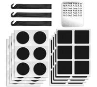 KELAV Parches Bicicleta 52 Piezas, Kit Repara Pinchazos Bicicleta Autoadhesivo con Lima de Metal, Kit Reparación Neumáticos, Adecuado para Neumáticos de Bicicletas Carretera y Montaña