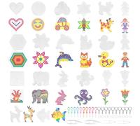 KELAV Placas de Cuentas para Planchar 20 Piezas, Plantillas de Cuentas para Planchar de 5 mm, Hama Beads Plantillas para Artesanía DIY Manualidades, Regalopara Niños y Niñas