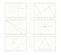 Kelawoly 10PCS Visor de Proporción áurea Visor de Artista de Composición Herramienta de Proporción áurea Conjunto de Herramientas de Composición Acrílica Transparente con 10 (Juego de 10 Piezas.)