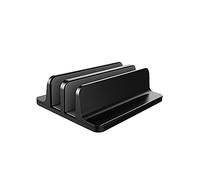 Kelawoly Aluminum Vertical Laptop Stand, Black | Stable Aluminum Alloy Base, Space-Saving Desk Organizer, Compatible with Most Laptops, Black