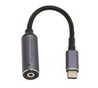 Kelawoly Cable de Alimentación DC 3.0mm X 1.1mm Hembra a USB C Macho, 100W | Cable de carga USB C 100W PD, salida de 5V 9V 20V, carcasa de metal trenzado de nailon, cable corto de 6,9 pulgadas para
