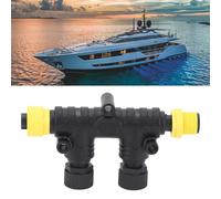 Kelawoly Conectores T NMEA 2000 de 2 Puertos, M12 de 5 Pines IP67, Camiseta de Red Marina de Agua con Tuerca de Metal para Cable Troncal Lowrance Simrad B&G Navico