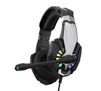 Kelawoly Each G9000 Plus Gaming Headset, 3.5mm USB LED (Black) | Controladores de neodimio de 40 mm, micrófono ajustable de 120°, diseño supraaural, orejeras transpirables, cable de 1,9 m