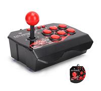 Kelawoly Fight Stick, Joystick con Cable con Joystick Esférico de Metal y 6 Botones de Control para PC, Diseño Ergonómico, ABS Duradero, Perfecto para Jugadores Serios