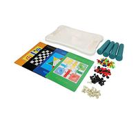 Kelawoly Juego de Juegos de Mesa, Juegos de Mesa Familiares de Plástico 8 en 1 con Tableros de Doble Cara y Patas de, de Juego de Ajedrez y Damas Portátil para Niños de 3 Años Más, Viajes, Fiestas