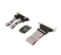 Kelawoly Mini PCIe Combo Serial Parallel Expansion Card, 6Gbps | 2 puertos serie DB9 RS-232, 1 puerto paralelo PCB Immersion Gold, compatible con chasis 2U, POS de servidor de escritorio