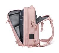 Kelawoly Mochila de Vacío, Mochila de Viaje de Compresión de 19 Pulgadas con Tela Oxford Impermeable y Cerradura de Combinación Antirrobo, para Viajes de Negocios, Universidad Al Aire (Rosada)