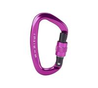 Kelawoly Mosquetón de Escalada Aleación de Aluminio 7075 Hebilla de Escalada en Roca Alta Resistencia 25 KN con Tuerca Antideslizante para Montañismo Rappel Rescate (Purple)