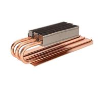 Kelawoly RTX3090 GPU Backplate Disipador de Calor, Cobre | Radiador de 3 tubos de calor, aleta de aleación de aluminio, compatible con 3060 3080, montaje con correa, refrigeración