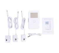 Kelawoly Sensor Inteligente para Medidor Eléctrico Trifásico con Pantalla LCD, Disyuntor de 16 A, Alarma de Sobretemperatura, Control Remoto Mediante Aplicación para Monitoreo del