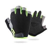Keleily Guantes de Ciclismo,1par Bicicleta de Medio Dedo,Guantes de Ciclismo para niños, Guantes Deportivos sin Dedos Acolchados con Gel Guantes para montarpara Acampar Entrenamiento Remo Yoga
