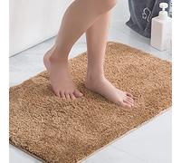KELEKELE Alfombra Baño Antideslizante Alfombra de Baño Microfibras Suaves esponjosa Absorbente Alfombrilla Baño Lavable a Máquina para bañera WC, Dormitorio Salon (Champán, 40 x 60 cm)