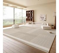 KeletiRug Alfombra Salón Lavable para Estudio 200 x 290 cm, Dormitorio y Salón, Suave Pelo Corto Antideslizante para Comedor y OficinaPatchwork Geométrico Moderno Gris
