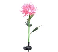 KELFEEAO 2PCS Solar Outdoor, Lawn Simulation Solar Flower Lights LED Solar Chrysanthemum Light for Outdoor Garden Yard Patioyellow (Pink)