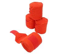 KELFEEAO 4 vendas para caballos, vendajes para piernas, cómodos vendajes elásticos de entrenamiento, envolturas de forro polar suave, vendajes para piernas ecuestres, suministros estables (Roja)