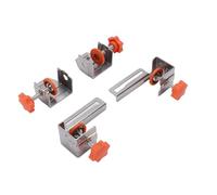 KELFEEAO Abrazaderas de instalación frontal de cajón, paquete de 4 abrazaderas de montaje de cajón de gabinete de acero inoxidable ajustable Abrazaderas de hardware de montaje de