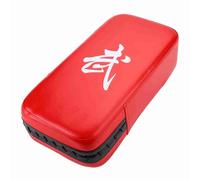 KELFEEAO Almohadillas de Boxeo Ajustables, Cuero de PU Taekwondo Kick Equipo de Entrenamiento de Kick Boxing Curvo para Entrenamiento de Karate Punch MMA Martial Art (Roja)