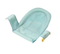 KELFEEAO Baby Bath Support, Non Slip Net Infant Bathing Seat Support Mat Baby Bath Seat with Adjustable Strap 3D Breathable Five Pointed Baby Shower Net for Newborn (Green)