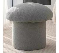 KELFEEAO Banco Redondo de Madera de Pino para sofá, Taburete elástico y cómodo para salón o Dormitorio, Color Amarillo (Gris)