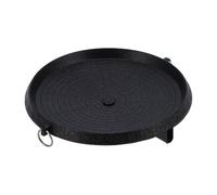 KELFEEAO Barbecue Plate, Aluminum Alloy Nonstick Grill Pan with Oil Drain Holes Double Layer Baking Tray for Meat Vegetables (Non-stick round grill pan)