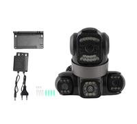 KELFEEAO Cámara de Seguridad Exterior WiFi de 3 Lentes, cámara de vigilancia Exterior HD de 2mp monitoreo panorámico con detección Humana para huerto agrícola