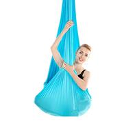 KELFEEAO Hamaca aérea de Yoga, Columpio de Yoga de Fibra de Seda aérea elástica Entrenamiento de Yoga Ligero Que Aumenta la Fuerza, la flexibilidad y el Equilibrio para el hogar