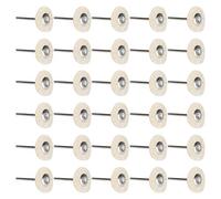 KELFEEAO Juego de 30 ruedas de cepillo, mini ruedas planas de alambre de acero para tallar madera, eliminación de óxido y pulido, eje de 0.118 in para herramientas rotativas (melena de lana)