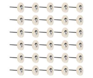 KELFEEAO Juego de 30 ruedas de cepillo, mini ruedas planas de alambre de acero para tallar madera, eliminación de óxido y pulido, eje de 0.118 in para herramientas rotativas (melena de lana)