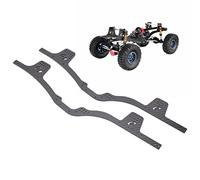 KELFEEAO Kit de chasis de fibra de carbono, marco de centro de gravedad bajo, aleación de aluminio, actualización de chasis sobre orugas RC para SCX10 II 90046 90047 (Plata)