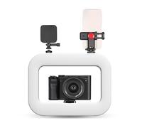 KELFEEAO Kit de luz para Selfie con Anillo para teléfono Inteligente, Modos de iluminación versátiles, estabilizador de Video móvil LED de Mano, luz para teléfono Celular de 1500