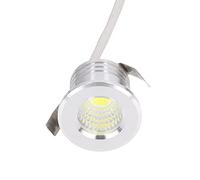 KELFEEAO Mini foco LED, 3 W, tamaño pequeño, luz empotrable de techo, lámpara empotrada con recorte de 30 mm, escaparate de techo empotrado para interiores, luces debajo del gabine (Luz blanca cálida