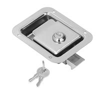 KELFEEAO Pestillo empotrado, cerradura de remolque de viaje de acero inoxidable, pestillo de punto único resistente para caja de herramientas, gabinete, vehículo de ingeniería RV