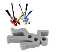 KELFEEAO Portalápices de escena del crimen, divertido organizador de escritorio con 3 agujeros para aliviar el estrés, accesorios de oficina, suministros escolares para el espacio de (Gris)